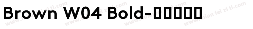 Brown W04 Bold字体转换